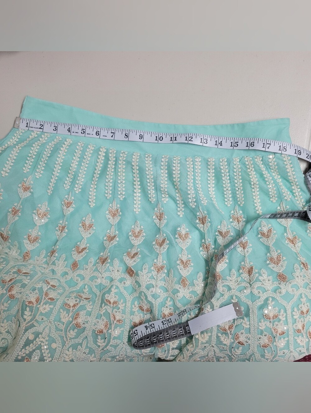 Soft Surroundings Analisa Lacy Embroidered Lined Floral Maxi Skirt Size Large. - Picture 10 of 11